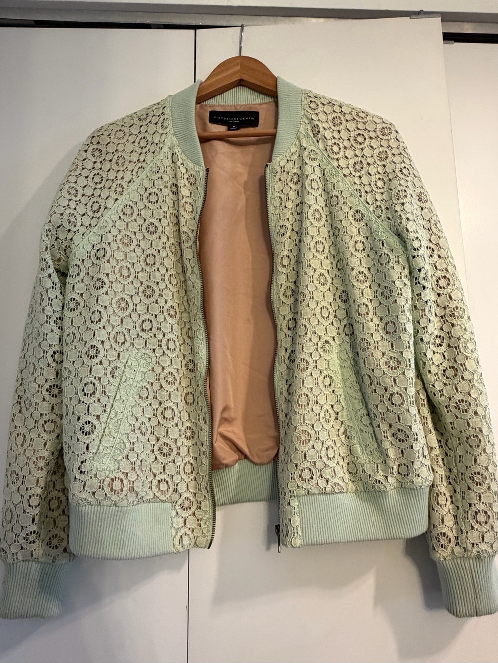Victoria Beckham for Target Mint Lace Bomber Jacket